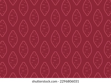 Roasted sweet potato. Sweet Potato pattern wallpaper. sweet potato symbol vector.