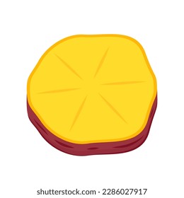 Roasted sweet potato slice. Roasted sweet potato logo design. Japanese Sweet potato.