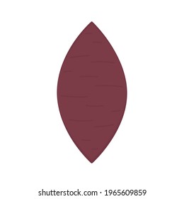 Roasted sweet potato. Sweet Potato vector. Sweet Potato on white background.