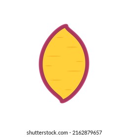 Roasted sweet potato vector. Roasted sweet potato on white background.