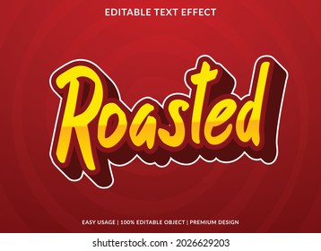 roasted text effect editable template with abstract style use for business brand and logo