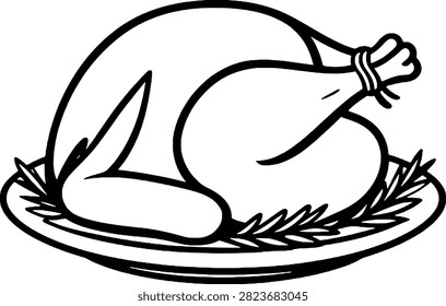 Roasted turkey platter and
