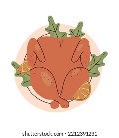 roasted turkey thanksgiving dinner icon