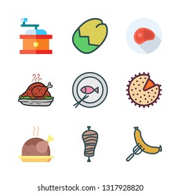roasted vector icon set