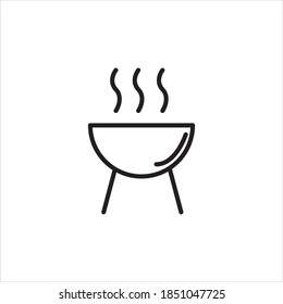 Roaster, bbq Line Symbol. Einfache, moderne Vektorgrafik-Design-Illustration.