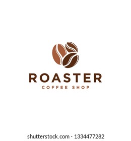 roaster brewing coffee shop logo icon vector template