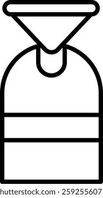 Roaster Vector Line Icon Design
