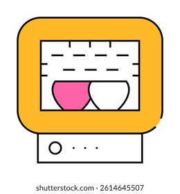 roasting chamber line icon vector. roasting chamber sign. isolated symbol illustration