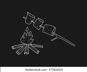 roasting marshmallow doodle