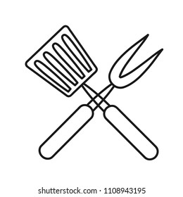 Roasting utensil cutlery icon vector illustration design
