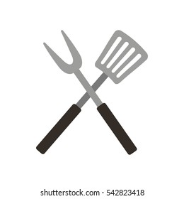 Roasting utensil cutlery icon vector illustration design