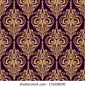 Roayl luxury damask seamless vector