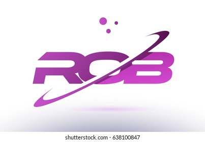 rob r o b  alphabet letter logo combination purple pink creative text dots company vector icon design template