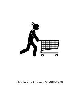 robber with a cart illustration. Element of shop and shopping for mobile concept and web apps. Detailed robber with a cart illustration can be used for web and mobile. Premium icon