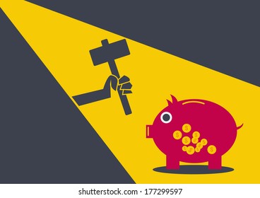  Robber coin bank conceptual