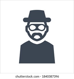 Robber, criminal icon (vector illustration)