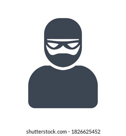 Robber criminal icon.thief,dishonest (vector illustration)
