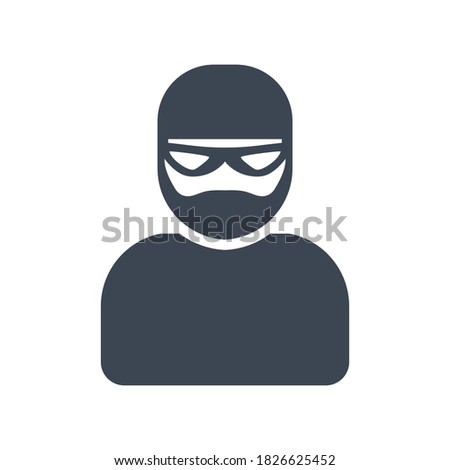 Robber criminal icon.thief,dishonest (vector illustration)