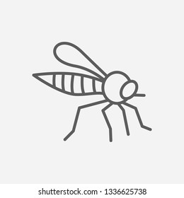 Robber fly icon line symbol. Isolated vector illustration of  icon sign concept for your web site mobile app logo UI design.