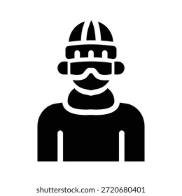 Robber Glyphe Symbol Illustration Vektorgrafik. Einfache Elementgrafik, Vektorgrafik, geeignet für App, Websites und Präsentationen einzeln auf weißem Hintergrund