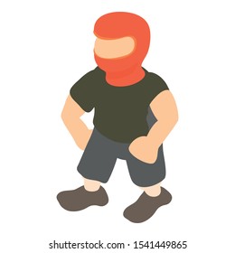 Robber icon. Isometric illustration of robber vector icon for web