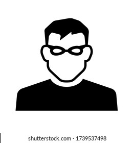 robber icon on white background