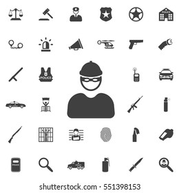 robber icon. Police set of icons
