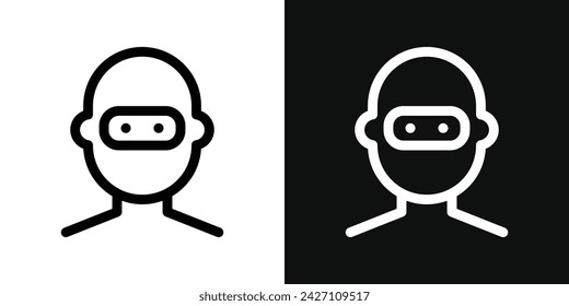 Robber icon set. Vector illustration