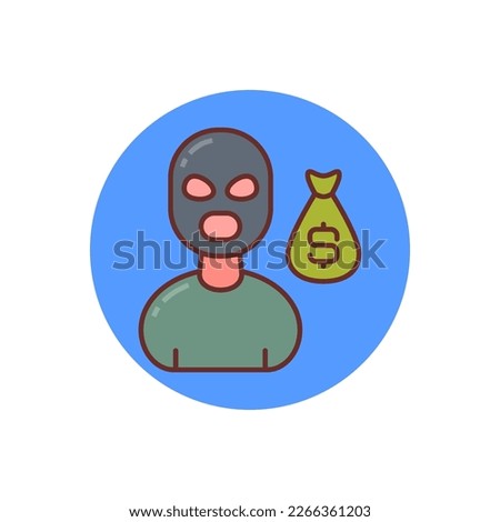 Robber icon in vector. Logotype