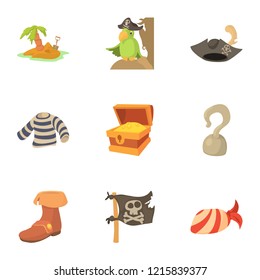 Robber icons set. Cartoon set of 9 robber vector icons for web isolated on white background