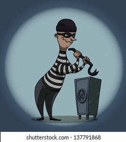 Robber in mask 02, vector