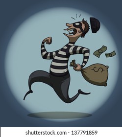 Robber in mask 03, vector