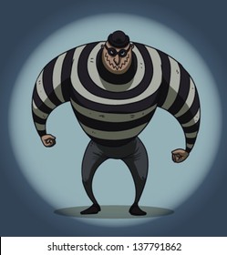 Robber in mask 05, vector