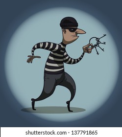 Robber in mask 06, vector