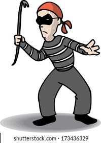 Robber in mask