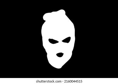 Robber mask black and white vector design