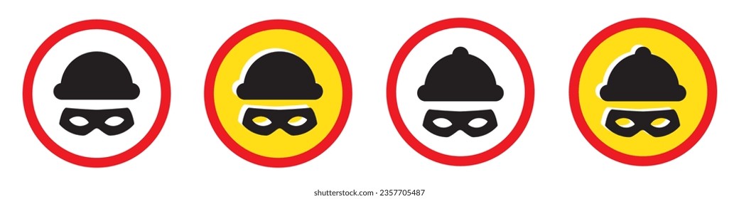 Robber mask icon. Incognito icon. Thief mask icon, vector illustration