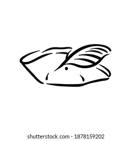 Robber pirate corsair hat element vector illustration
