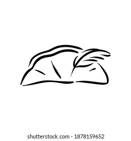 Robber pirate corsair hat element vector illustration