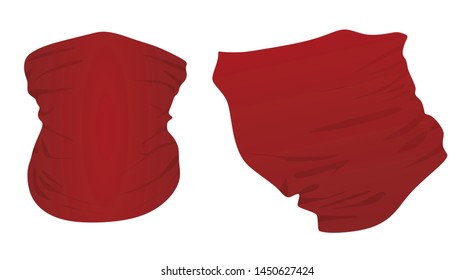 Robber red neck scarf. vector illustration