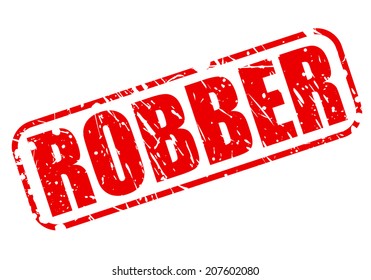 Robber red stamp text on white