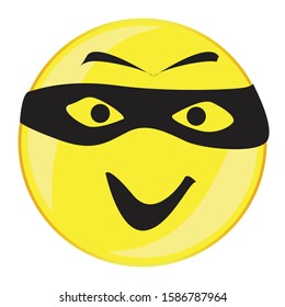 An robber smile face button isolated on a white background