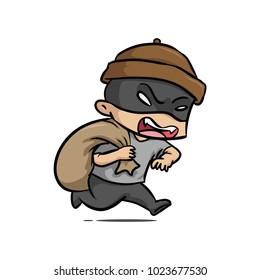 Robber Thief Hacker People Vector Illustration