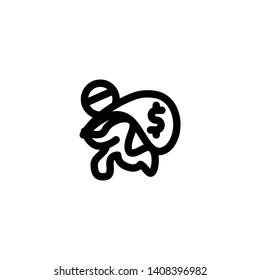 robber thief icon vector illustration 