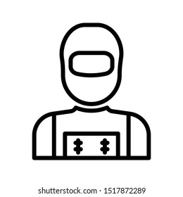 robber thin line vector icon