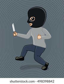 Robber Trying to Enter in House with Knife