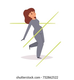 Robber. Vector. Cartoon. Isolated art on white background. Flat
