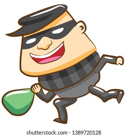 robber vector clipart design cartoon