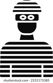Icono detallado de la Ilustración vectorial del ladrón