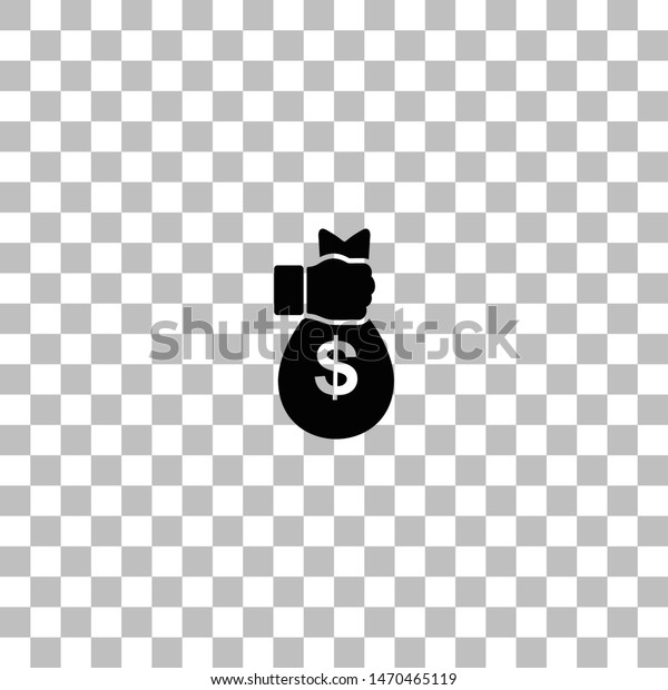Robbery. Black flat icon on a transparent\
background. Pictogram for your\
project